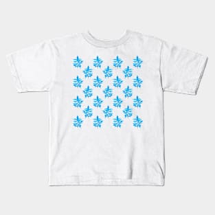 Blue Willow Leaves Kids T-Shirt